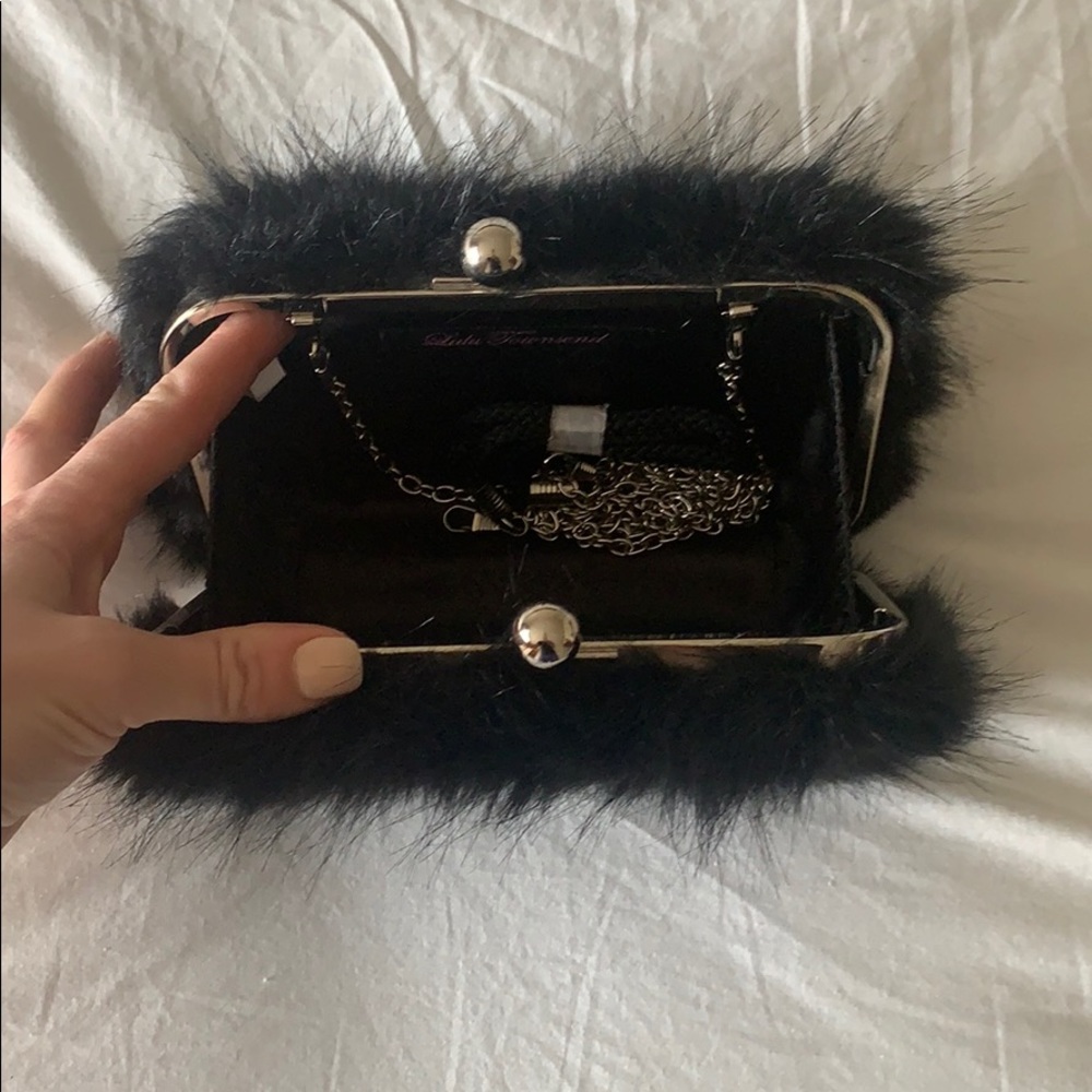 Adorable fur clutch/crossbody bag